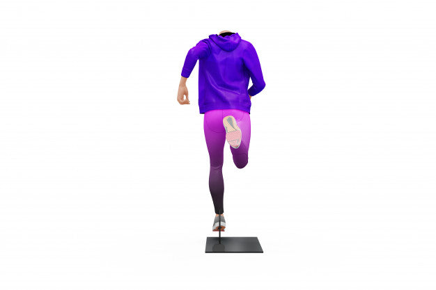 Female Sport Outfit Mock-Up Isolated Psd