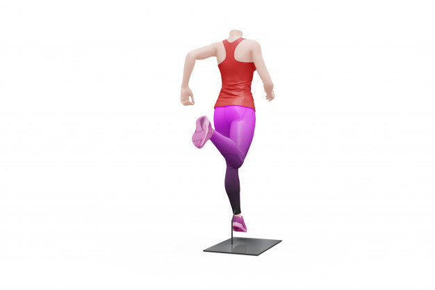 Female Sport Outfit Mock-Up Isolated Psd