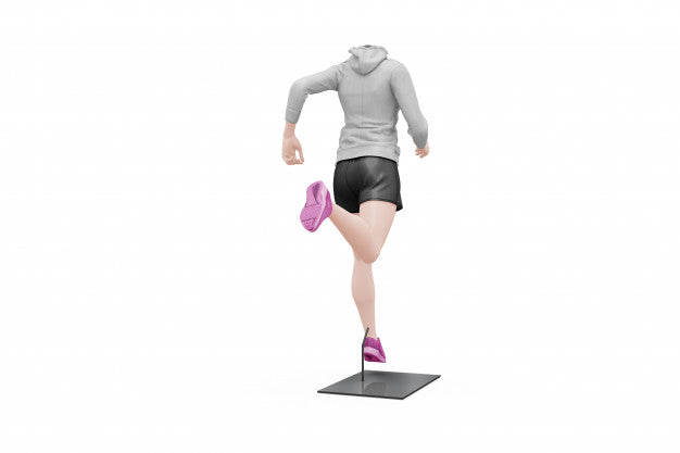 Female Sport Outfit Mock-Up Isolated Psd