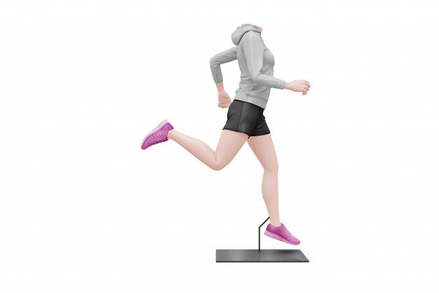 Female Sport Outfit Mock-Up Isolated Psd