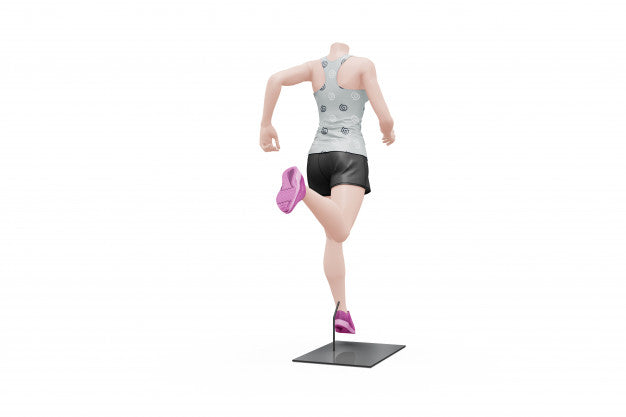 Female Sport Outfit Mock-Up Isolated Psd
