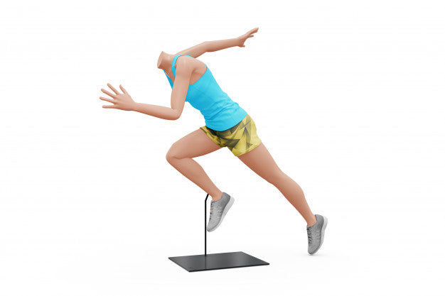 Female Sport Outfit Mock-Up Isolated Psd