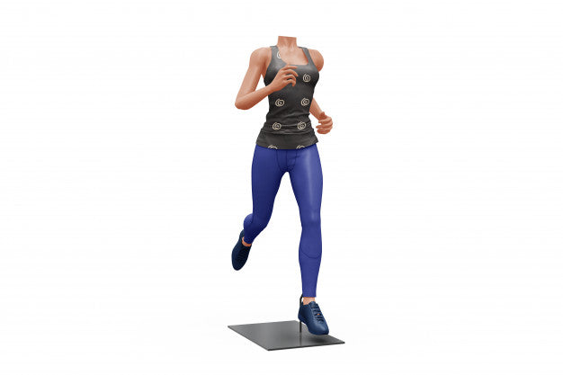 Female Sport Outfit Mock-Up Isolated Psd