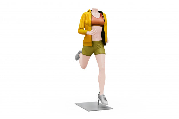 Female Sport Outfit Mock-Up Isolated Psd