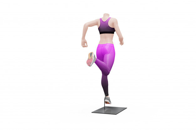 Female Sport Outfit Mock-Up Isolated Psd