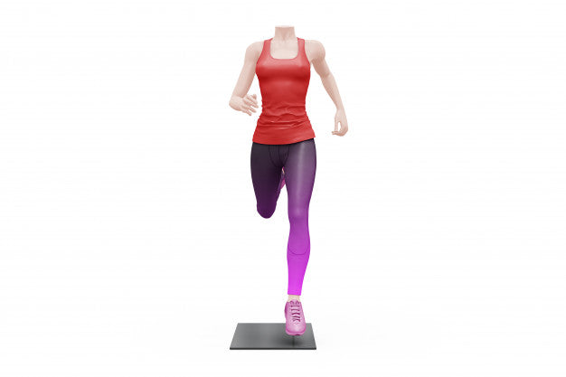 Female Sport Outfit Mock-Up Isolated Psd