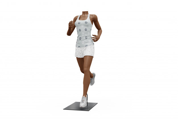 Female Sport Outfit Mock-Up Isolated Psd
