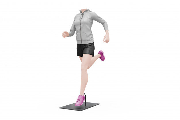 Female Sport Outfit Mock-Up Isolated Psd