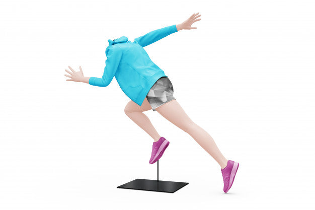 Female Sport Outfit Mock-Up Isolated Psd