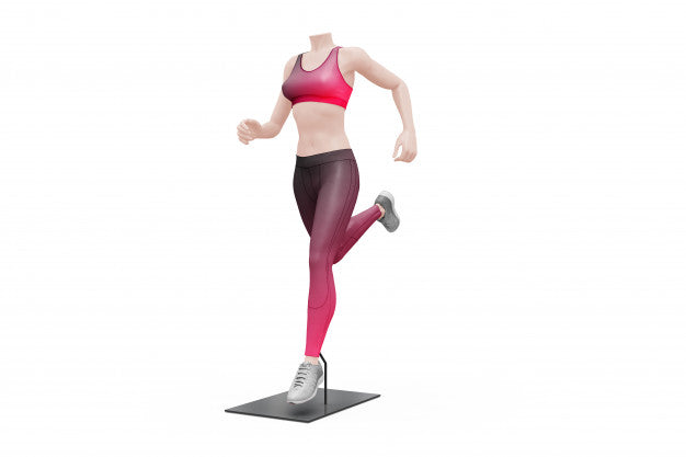 Female Sport Outfit Mock-Up Isolated Psd