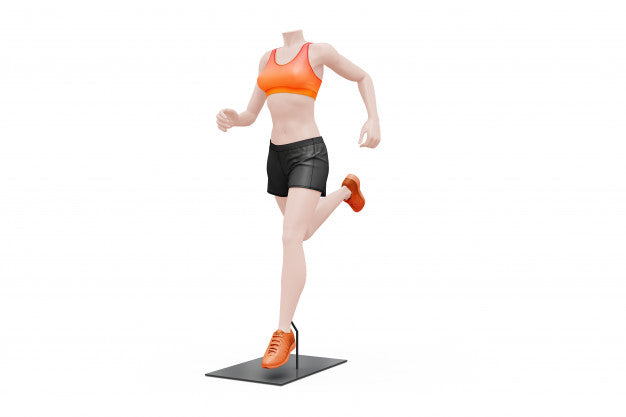 Female Sport Outfit Mock-Up Isolated Psd