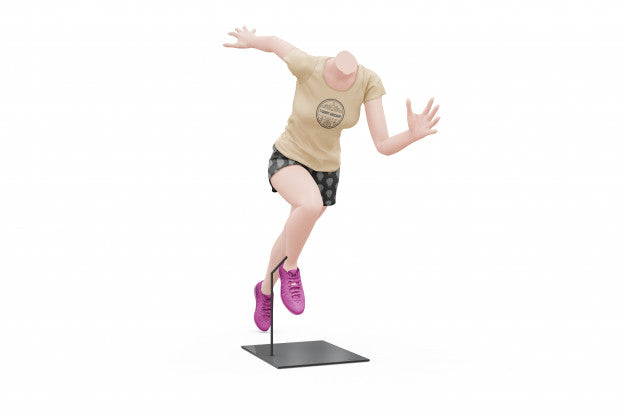 Female Sport Outfit Mock-Up Isolated Psd