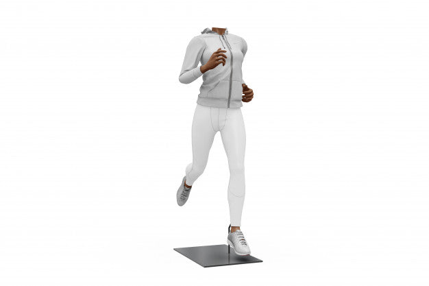 Female Sport Outfit Mock-Up Isolated Psd