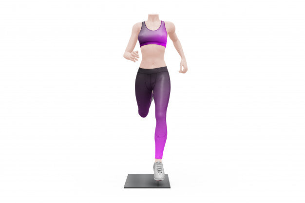 Female Sport Outfit Mock-Up Isolated Psd