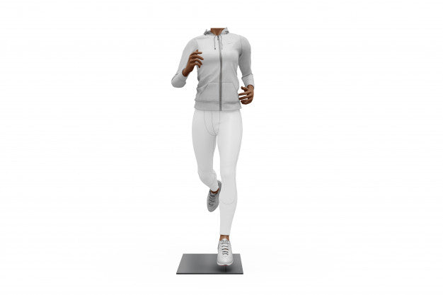 Female Sport Outfit Mock-Up Isolated Psd