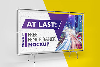 Fence Banner Mockup