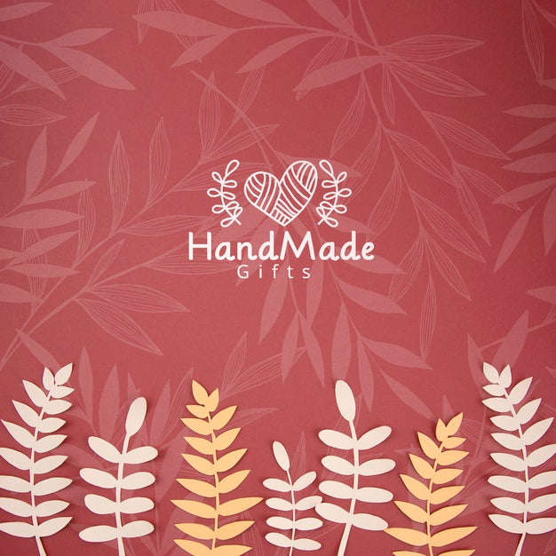 Ferns Paper Plant Leaves Background With Shadows Psd