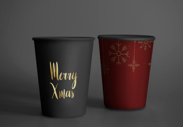 Festive Paper Cup Design Mockup Psd
