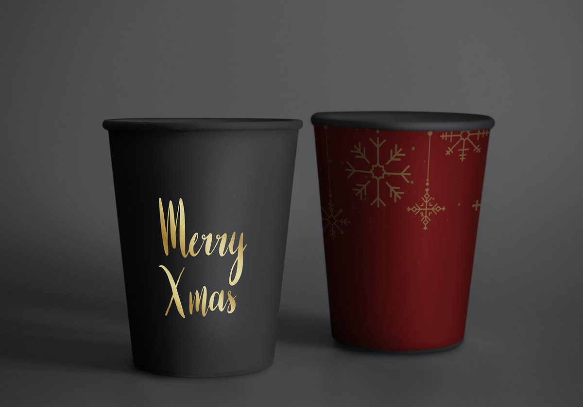Festive Paper Cup Design Mockup