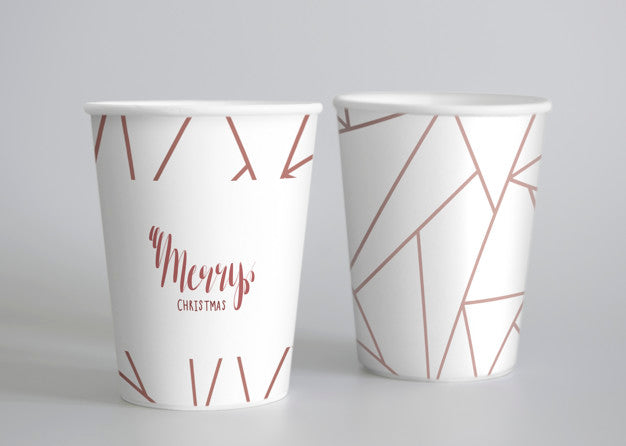 Festive Paper Cup Mockup Psd