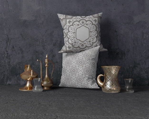 Festive Ramadan Composition With Pillows Psd