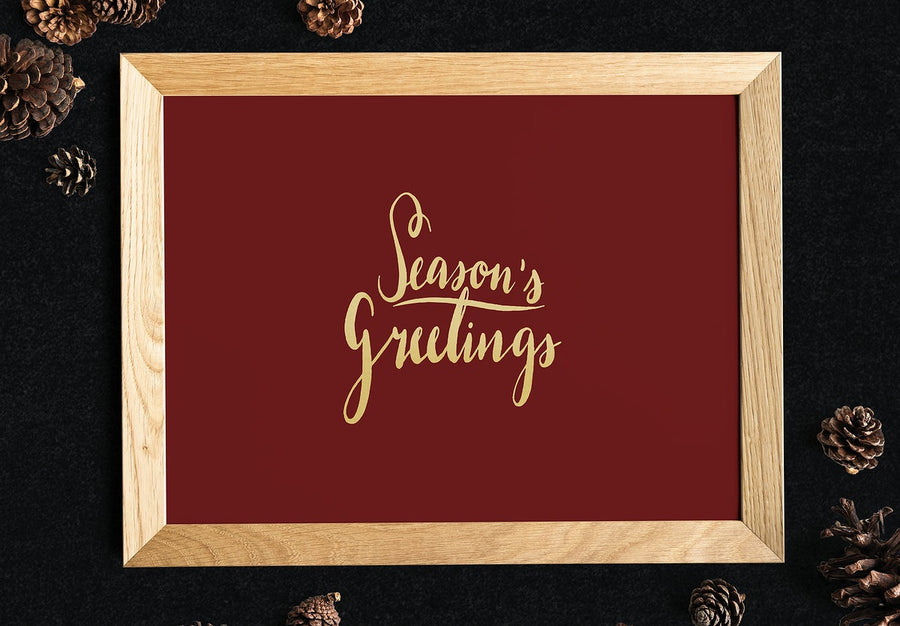Festive Seasons Greetings Design Mockup