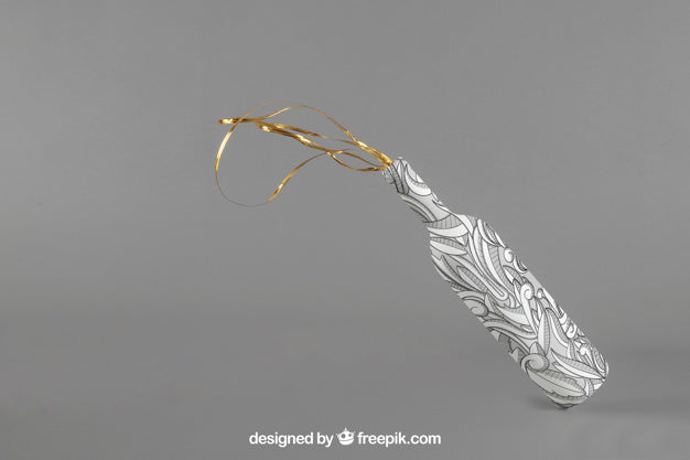 Festive Wine Bottle Mockup Psd