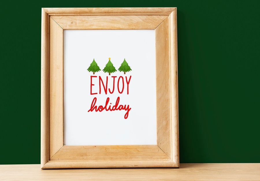 Festive Wooden Frame Template Mockups