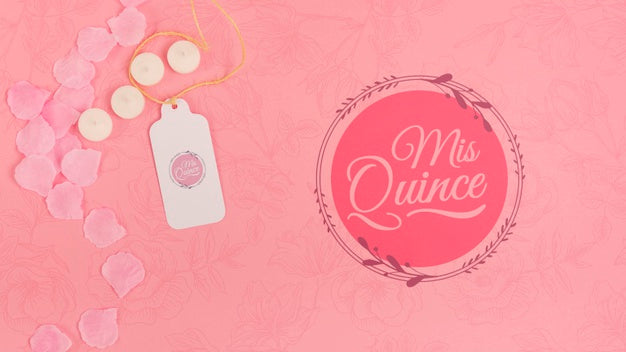 Fifteen Birthday Invitation Mock-Up Psd