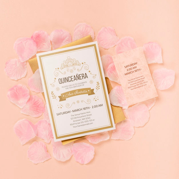 Fifteen Birthday Invitation Party For Young Girl Psd