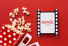 Film Strip With Butter Popcorn Psd
