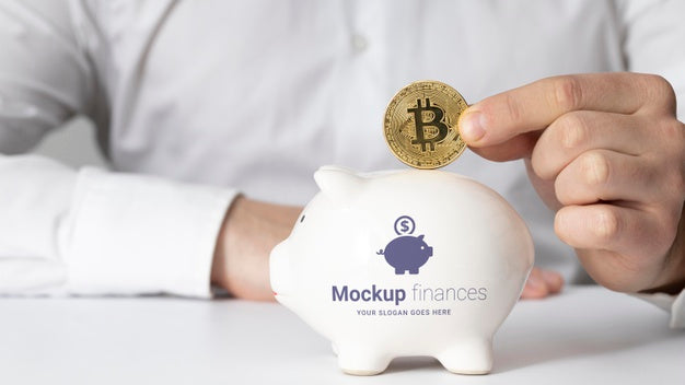 Finance Arrangement With Piggy Bank Mock-Up Psd