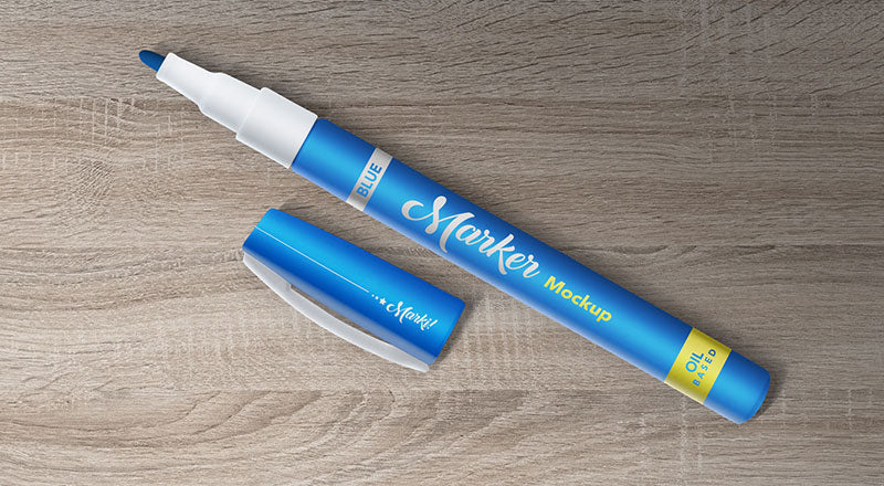 Fine Point Marker Mockup Psd