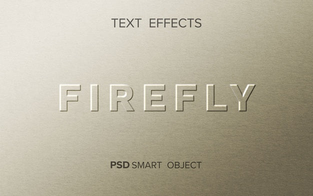 Firefly Text Effect Mockup Psd