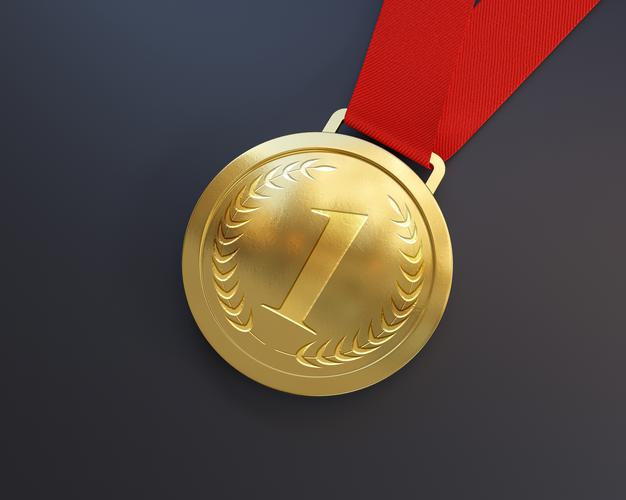 First Place Gold Medal Mockup Psd
