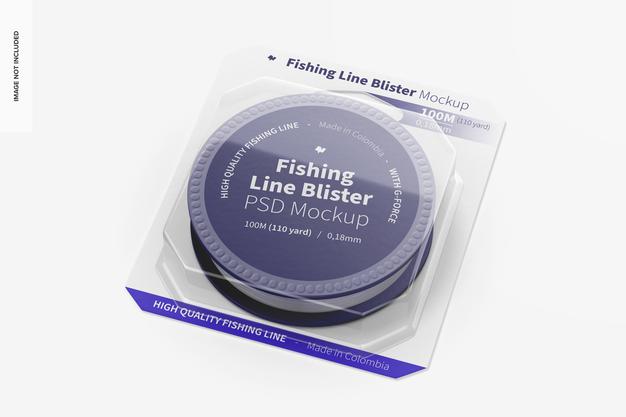 Fishing Line Blister Mockup Psd