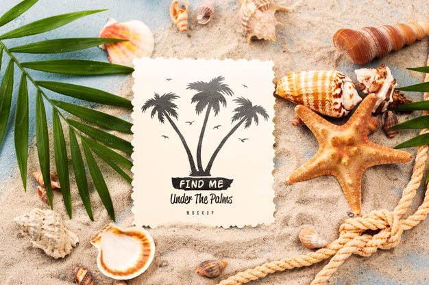 Fishing Net And Paper Sheet Psd