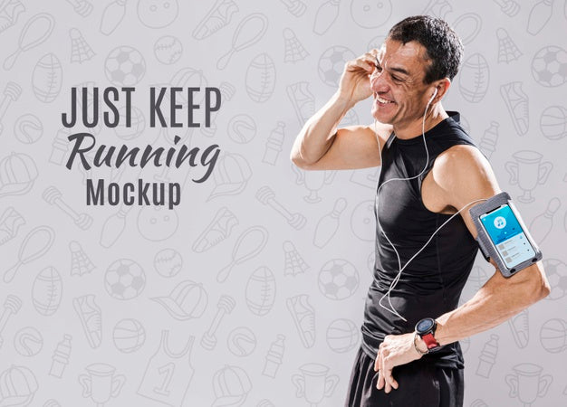Fit Runner With Mock-Up Psd