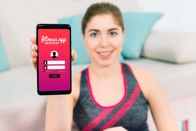 Fitness At Home Concept Mock-Up Psd