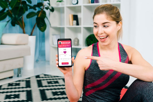 Fitness At Home Concept Mock-Up Psd