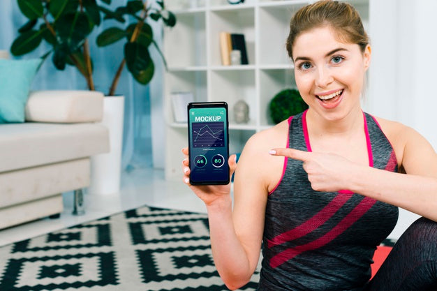 Fitness At Home Concept Mock-Up Psd