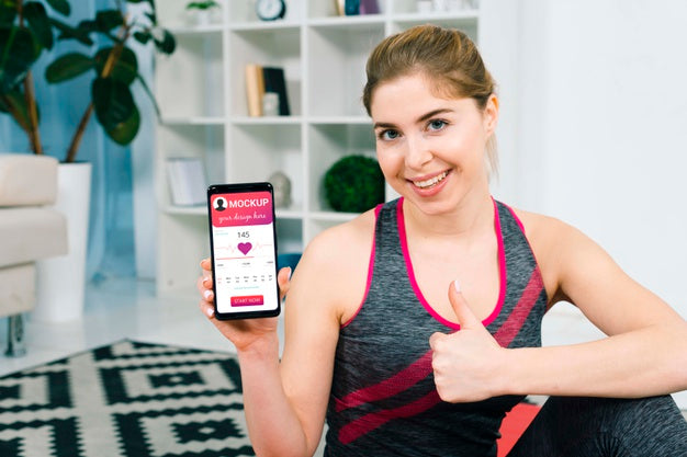 Fitness At Home Concept Mock-Up Psd