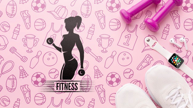 Fitness Equipment Prepared For Training Psd