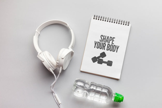 Fitness Message Mock-Up And Headphones Psd