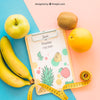 Fitness Mockup With Clipboard And Fruits Psd