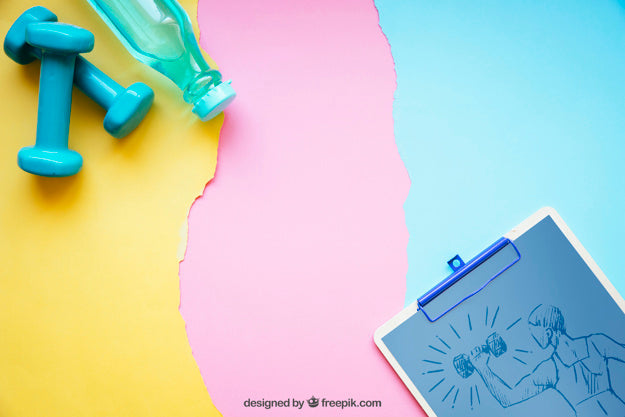 Fitness Mockup With Clipboard Psd