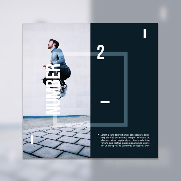 Fitness Mockup With Image Psd