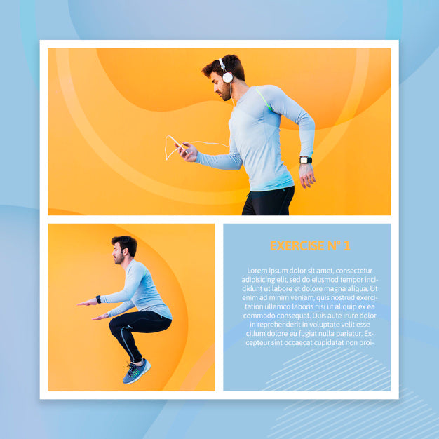 Fitness Mockup With Image Psd