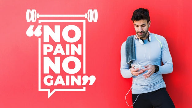 Fitness Mockup With Quote Psd