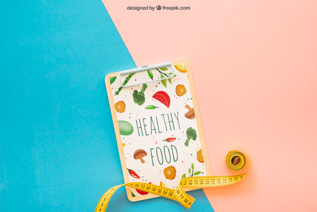 Fitness Mockup With Tape Measure On Clipboard Psd